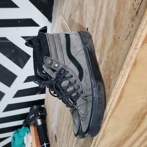 Vans mte high top grey with black sneaker all weather sk8